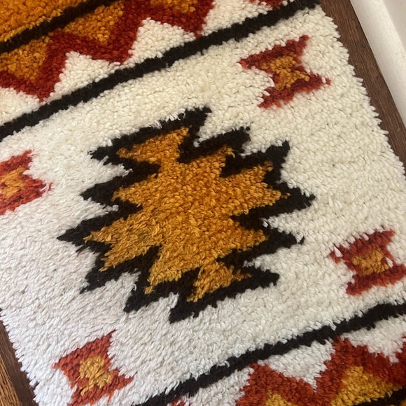 1970s Handmade Aztec Latch hook rug/artwork - Picture 3 of 3